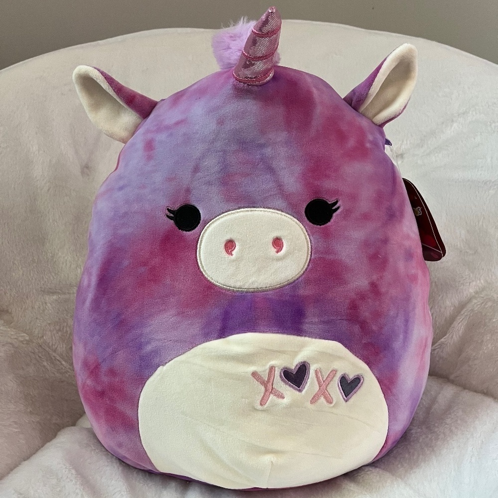 NWT Squishmallows Lola the Tie-Dye Unicorn
